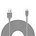 25ft Power Extension Cable Compatible with Blink Mini, Wyze V3, PlayStation, Yi Dome, Home Camera - Charcoal -