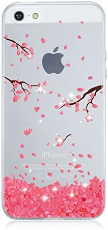 iPhone SE Case, Xueer Beautiful Flower TPU Shock Absorption Scratch Resistant Clear Protective Cases Cover for Apple iPhone 5/5s/SE (Flower 06)