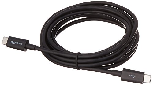 Amazon Basics USB Type-C to USB Type-C 2.0 Charger Cable - 9-Foot, Black