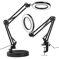 10X Magnifying Glass with Light and Stand 2-in-1