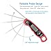 SAUNORCH Digital Meat Thermometer, Upgraded Waterproof Instant Read Digital Food Cooking Thermometer for Grilling Liquid BBQ Kitchen Baking Thermometer with Calibration and Backlit (Red)
