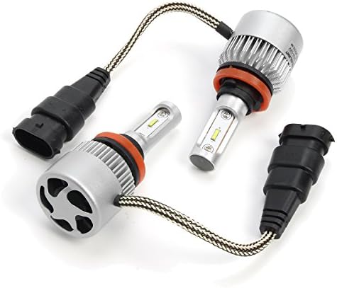 Autoleader S2 LED Headlight Bulbs 72W 6000K Cool White 8000LM Super Bright CSP Chips Car Led Bulb Fog Light Convension Kits 9-32V 1Pair H11