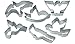 R&M International Birds Cookie Cutters, Bird, American Eagle, Cardinal, Hummingbird, Seagull, Dove, 6-Piece Set