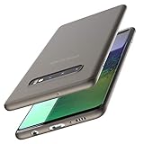 TOZO for Samsung Galaxy S10 Plus Case 6.4 Inch (2019) Ultra-Thin Hard Cover Slim Fit [0.35mm] World's Thinnest Protect Bumper for Samsung Galaxy S10+ [Semi-Transparent] Lightweight Matte Finish Black