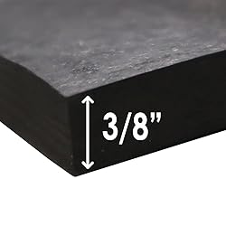 EPDM Rubber Sheet, Black, 60A, 0.375" x 36" x