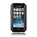 Mangix iPhone 5C Case, Water Resistant Shockproof Aluminum Metal [Outter] Super Anti Shake Silicone [Inner] Fully Body Protection with Gorilla Glass Screen for Apple iPhone 5C (Black)