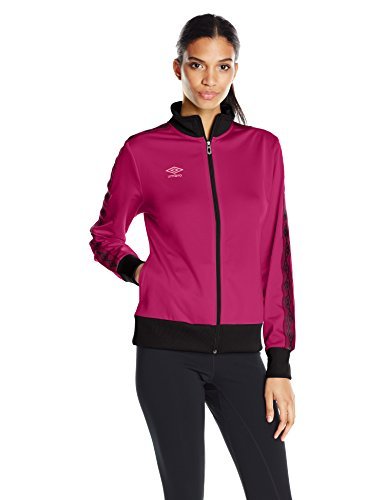 Umbro Women's Double Diamond Jacket, Maroon/Black, Medium