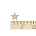 Wood Star Cutouts 3/4 inch by 3/16 inch Thick, 100 Pack Wooden Stars for DIY Crafts, Christmas, and July 4th