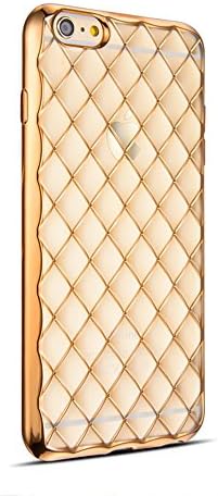 Hesmark - iPhone 6,6s Plus Clear TPU Shining Case (2015/2016) [3D Bump Water Cube]Premium Ultra Slim Lightweight Plating Soft Gel Silicone Bumper Cases for iPhone 6/6s Plus 5.5 Inch - Gold