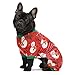 Fitwarm Christmas Snowman Dog Pajamas Pet Clothes Cat Onesie Jumpsuits Lightweight Velvet Red Medium