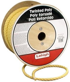 Lehigh Group PY860 3/8" X 600' Yellow Polypropylene Twisted Rope
