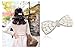 Women's White Pearl Bling Rhinestone Beaded Silver Hair Barrette Clip Pin for Long Hair Ponytail Holder