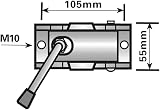 Maypole 48 mm Steel Split Clamp 105mm Mounting, M10 Bolt, Zinc Finish view 3