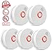 Photoelectric Smoke Detector, 5 Packs Portable Smoke and Fire Alarm Sensor with 9V Battery Operated,UL Listed