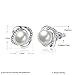 18K Silver Stud Earrings & Faux Pearl Earrings Set Zircon Twist for Women Jewelry