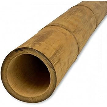 6 inch Diameter x 5' Tall Large Bamboo Poles-Natural Pack of 4