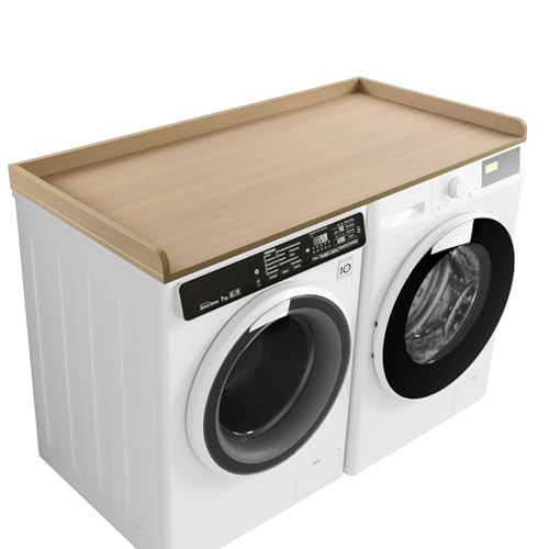 Kaboon Washer Dryer Countertop, Melamine Countertop with Edge Rails - 27.5