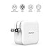 AUKEY USB Wall Charger with Dual-Port 24W/4.8A Output and Foldable Plug - White