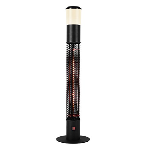 Star Patio Outdoor Freestanding Electric Patio Heater with Bluetooth Speaker, LED Light, Column  ...