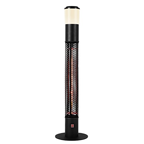 Star Patio Outdoor Freestanding Electric Patio Heater with Bluetooth Speaker, LED Light, Column Outdoor Heater Suitable as a Balcony Heater, Verandah Heater, BBQ Party Heater, ZHQ1588-RDM-SPK