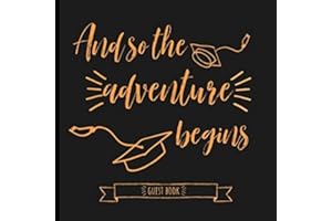 And so the adventure begins: Graduation Guest book Black and Orange, a lovely keepsake memory book to treasure forever, (fill in advice & wishes cards style.)