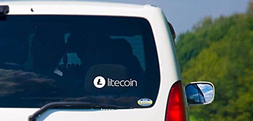 2pcs - LITECOIN - Car Bumper Sticker Decal Laptop, Truck, Motorcycle, Windows, Bumper, and Wall/door Decal