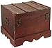 Vintiquewise QI003027.S Small Wooden Box, Old Style Treasure Chest
