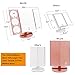 Milzie Makeup Vanity Mirror with 44 Natural White LED Lights, 3x 5x 10x Magnification Lighted Makeup Mirror, Extra Large Unique Tri-Fold Design, Countertop Cosmetic Mirror Rose Gold, X-Large Model