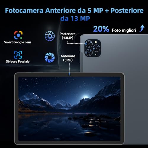 TABWEE T90 11 Inch Android 16 Tablet with Keyboard and Pen, Gemini AI, 24GB RAM + 128GB ROM (TF 2TB), FHD Display, 8000mAh Battery, Widevine L1, Dual WiFi 5G, GPS, Face ID - Grey