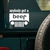 Blue Giraffe Inc Anybody got a Beer Car Decal - 4'' Jeep Bumper Sticker for Your Car
