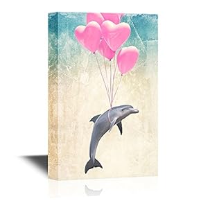 Nursery Decor Dolphin Lifted in The Sky by...