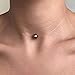 Yana Malanii Clear Choker Necklace with Single Bronze Pearl Pendant for Women