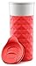 Ello Ogden Ceramic Travel Mug with Splash-Resistant Slider Lid and Protective Silicone Boot, Perfect for Coffee or Tea, BPA Free, Dishwasher Safe, Coral, 16 oz