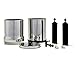 Big Berkey BK4X2 Countertop Water Filter- 2 Black Berkey Elements and 2 Fluoride Filters bundled with Berkey Blue Waterbottle
