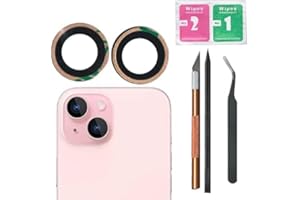 15 Back Rear Camera Lens Glass Replacement for iPhone 15 and iPhone 15 Plus Camera Glass Replacement with pre-Installed Adhes