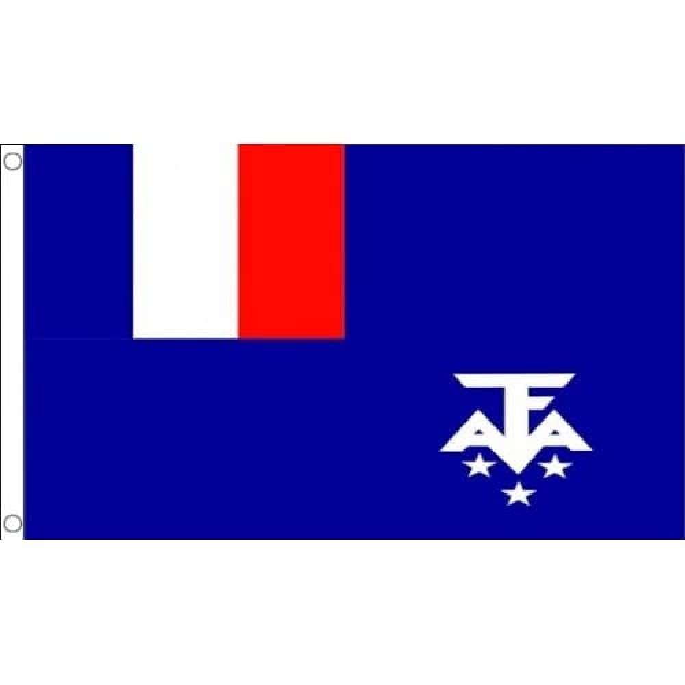AZ FLAG - French Southern And Antarctic Lands Flag - 3x5 Ft - 100D Polyester France Banner with Two Metal Grommets - Fade Resistant - Vivid Colors - 3' x 5' Feet - 150x90 Cm — image 1