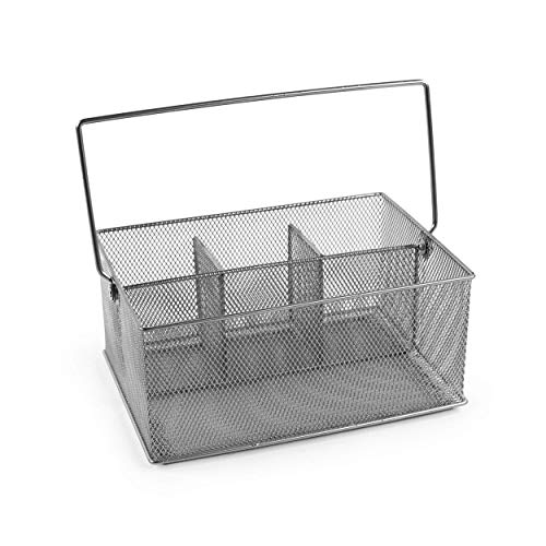 Design Ideas Condiment Caddy Mesh Silver