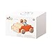 Manhattan Toy MIO Car + 2 Bean Bag People Peg Dolls Imaginative Montessori Style STEM Learning Wooden Building Playset Accessory for Boys and Girls 3 Years + Up