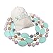 Teething Necklace For Moms To Wear and Baby To Chew, Chewbeads Chewlery Teether and Instant Pacifier for Teething Infants. Made From BPA Free Safe Silicon By JUNGO BAMBINO. (Blueberry and Mint)