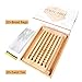 Kinwell Nature Bamboo Foldable Bread Slicer with Crumb Catcher Tray + 20 Bread Bags for Homemade Bread & Loaf Cakes, Thickness Adjustable,Thick & Thin Slices 1/3