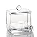 Acrylic Cosmetic Q-tip Cotton Swabs Buds Holder Organizer - Cotton Balls Storage Boxes - Cosmetic Makeup Sticks Box - Workbox Container Exquisite Crystal Clear Transparent - Boxed