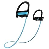 Sports Headphones, Otium Bluetooth Wireless Earbuds In-ear Sweatproof with Mic - Blue
