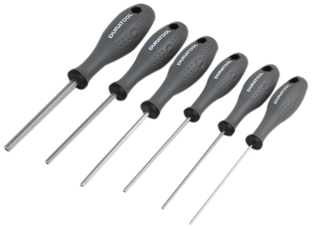 DURATOOL D03444 Tamperproof Security Hex Screwdriver Set, 6 Piece