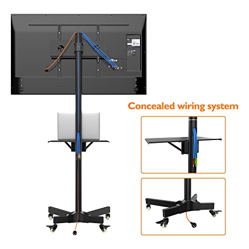 1homefurnit Mobile TV Cart Floor Stand Mount Home Display Trolley for 23"-55" Plasma/LCD/LED - Thumbnail 4