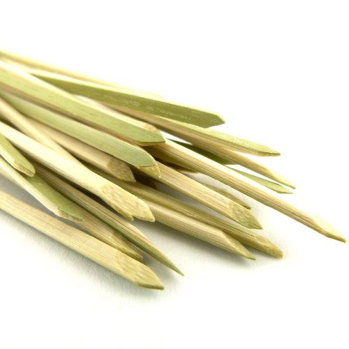 image for Bamboo Knotted Skewers Picks for Cocktails and Hors' D'oeuvres in Gree