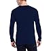 100% Merino Wool Lightweight Mens Base Layer - Long Sleeve Crew Shirt Navy Large