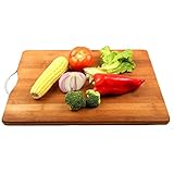 Sun Cling® Organic Large Kitchen Wood Bamboo Chopping Cutting Board 18x12 Inch