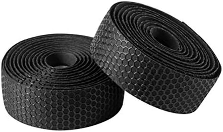 Novpeak Comfort Gel Road Bike Handlebar Tape Bicycle Bar Tape with Reflective Bar Plugs,High Viscosity and Anti-Shedding,Black-2 Rolls