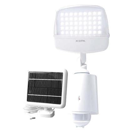 XEPA XP645D Solar-Powered Security Light with 45 LED Lights and Motion Detection Sensor by