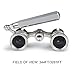 Uarter Opera Glasses Theater Vintage Binoculars With Handle Silver with Silver Trim 3X25